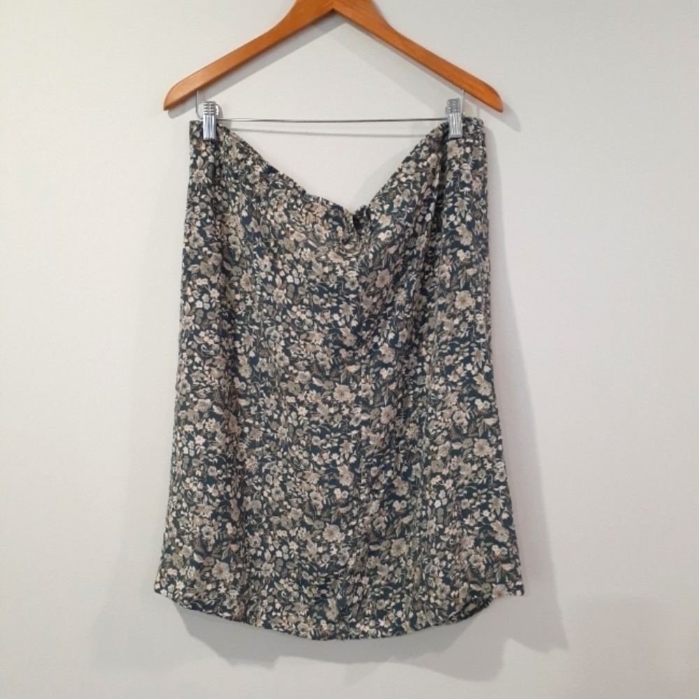 Vintage Rayon Floral Bohemian Resortwear Lightweight Skirt